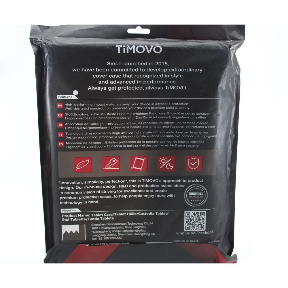 TiMOVO Microsoft Surface Pro 9 Case Shockproof Rugged Protective Cover Black